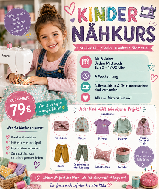 Nähkurs für Kinder