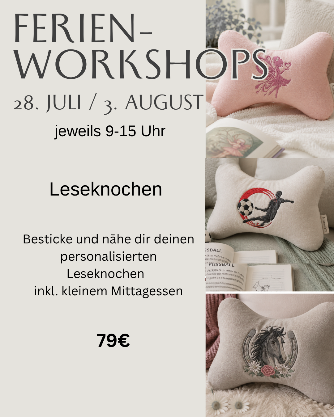 Workshop Leseknochen nähen