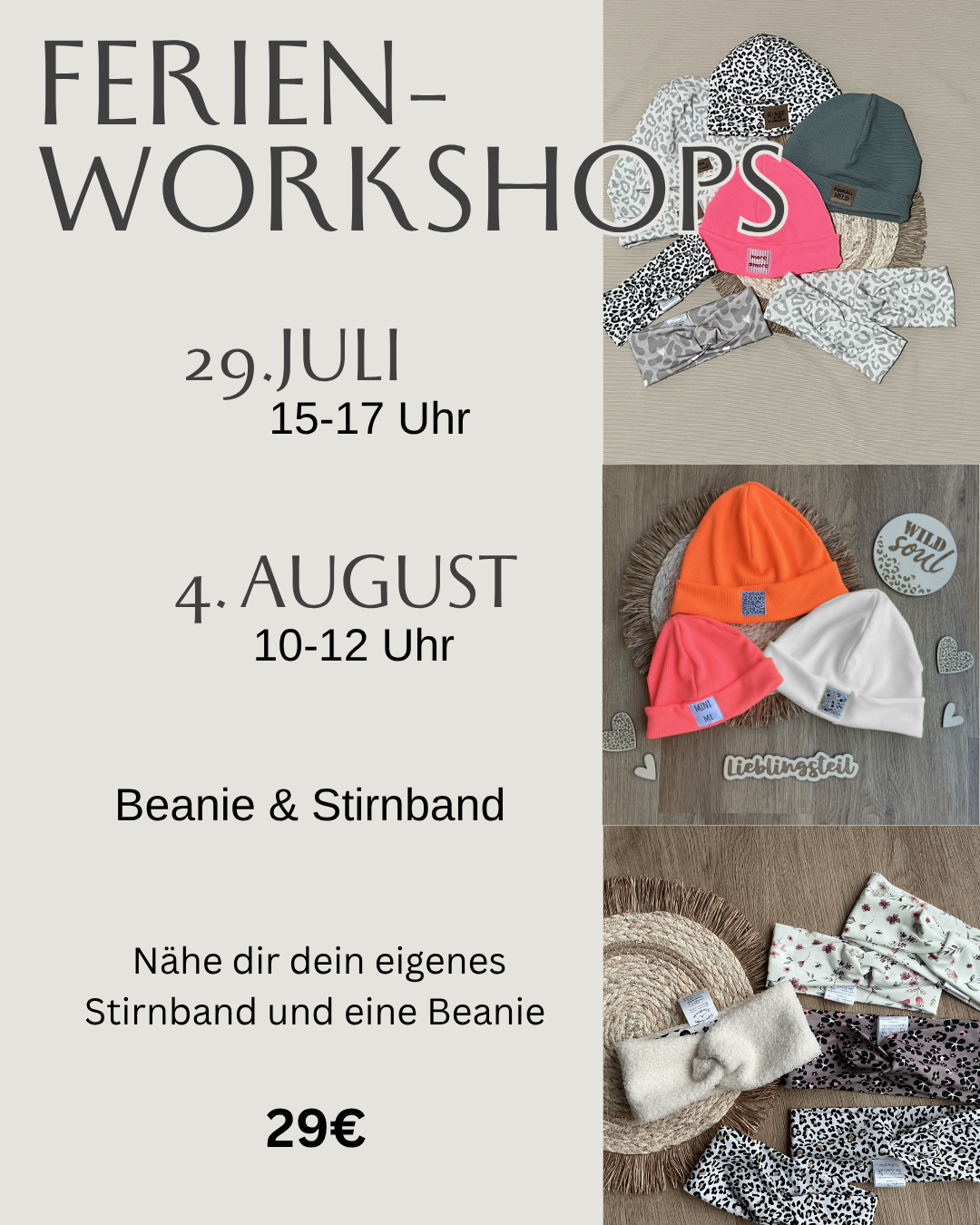 Workshop Beanie+Stirnband